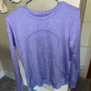 Heathered purple lululemon Swiftly Relaxed long sleeve